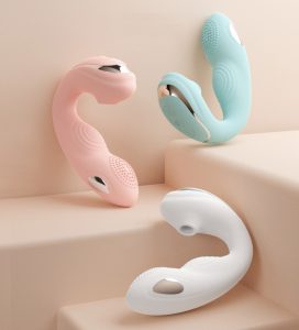 Three colors Freya dual stimulator vibrators