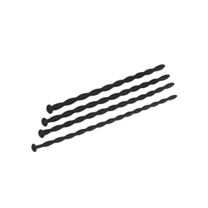 4 pieces black silicone urethral dilator
