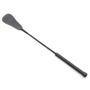 a black leather riding crop