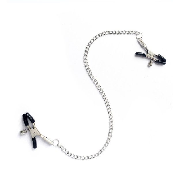 a black nipple and clip clamps