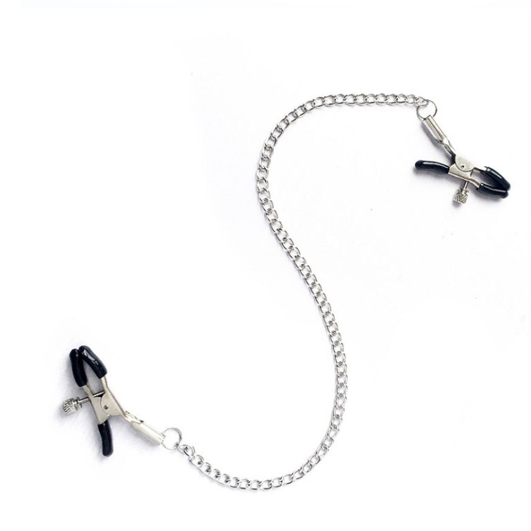a black nipple and clip clamps